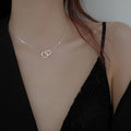 collar doble corazón para mujer